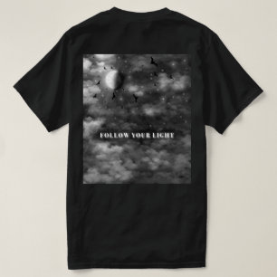 Camiseta Siga Sua Luz Lua Celestial Estética e C
