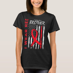 Camiseta Siga Vermelho Irmão Doença Cardíaca Sensibilização