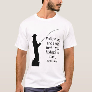 Camiseta Sigam-me Fishers of Men Matthew 4 19 Christian