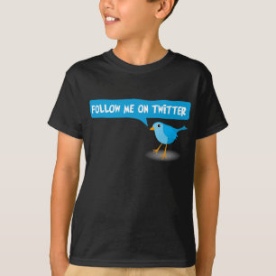 Camiseta Sigam-Me No Twitter Blue Bird Kids T-Shirt