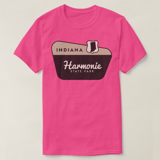 Camiseta Sigla de boas-vindas do Harmonie State Park Indian (Frente do Design)