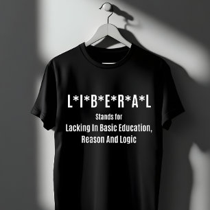 Camiseta Sigla Liberal: Falta de Educação Básica