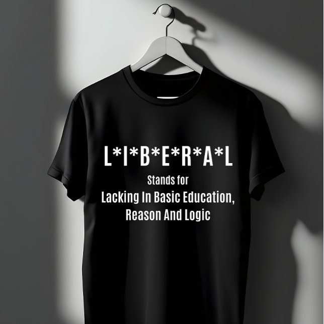 Camiseta Sigla Liberal: Falta de Educação Básica (Criador carregado)