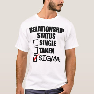 Camiseta Sigma de Status de Relacionamento