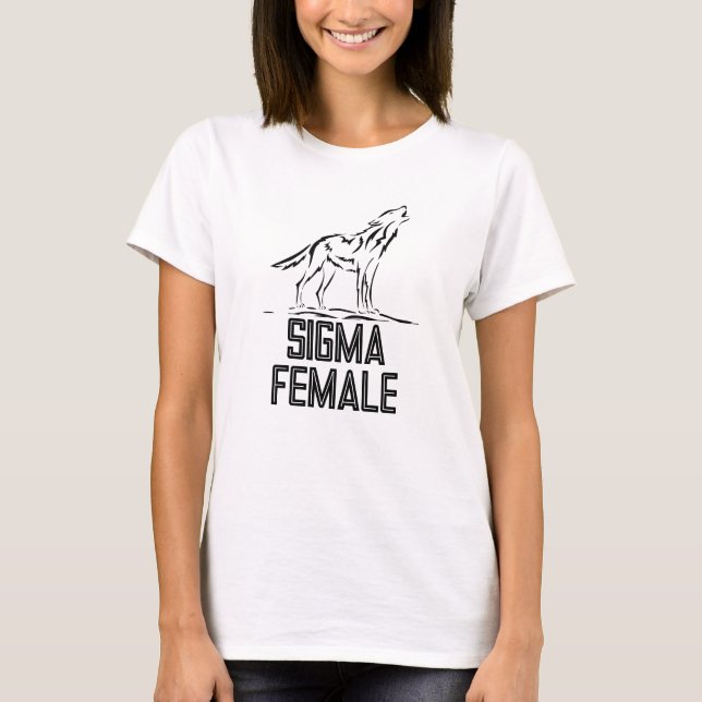 Camiseta Sigma fêmea Lone Wolf (Frente)