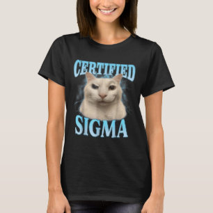 Camiseta Sigma Funny Cat Memória Humorosa Piada Sarca