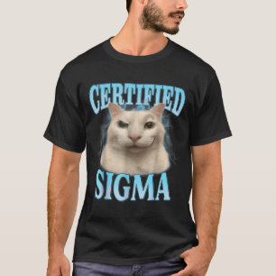 Camiseta Sigma Funny Cat Memória Humorosa Piada Sarca