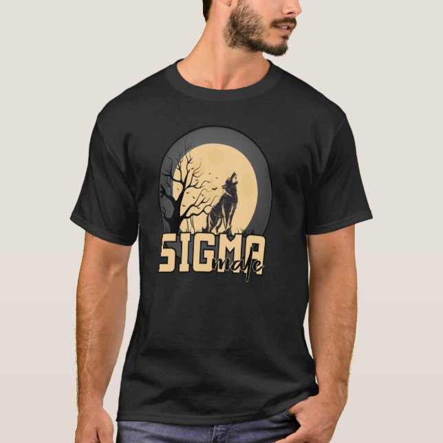 Camiseta Sigma Male Grindset Rege O Membro Do Lobo Solitári (Frente)