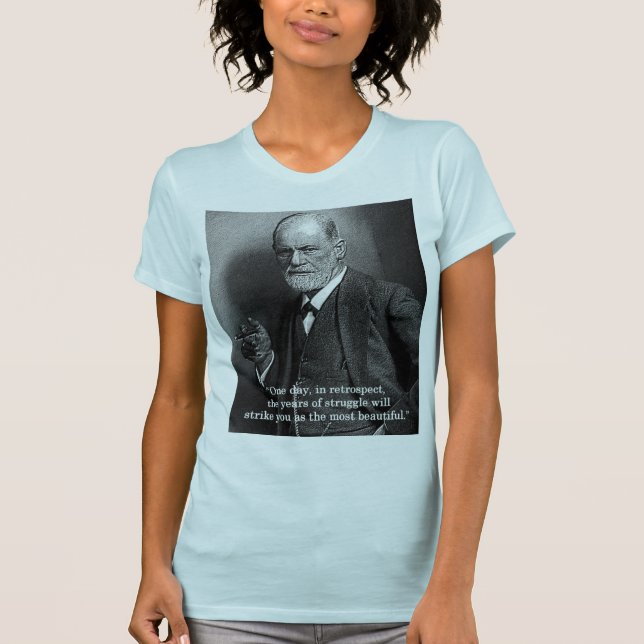 Camiseta Sigmund Freud "um dia." t-shirt das citações - (Frente)