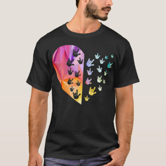 Camiseta Sign Language Heart ASL Gift Deaf Gift ASL Teache