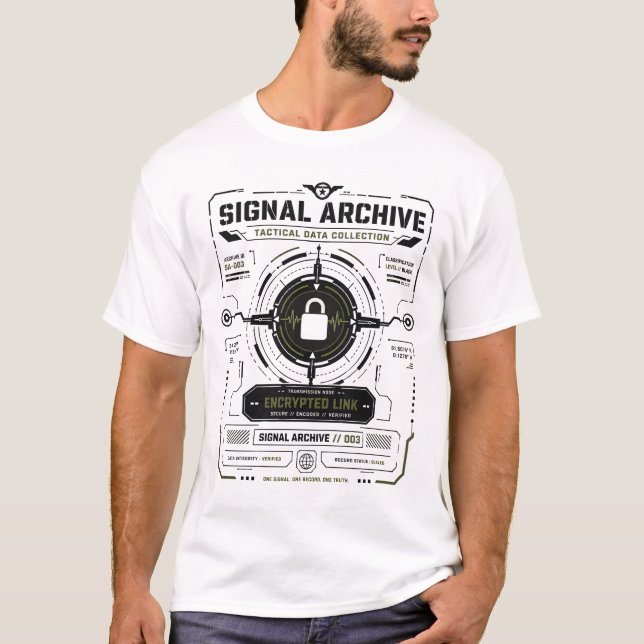 Camiseta Signal Archive 003 | Encrypted Signal Node (Frente)