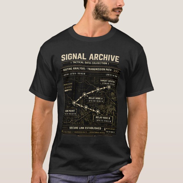 Camiseta Signal Archive 005 — Secure Link Established Tee (Frente)