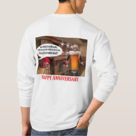 Camiseta significa longa manga de tee. Feliz Aniversário.