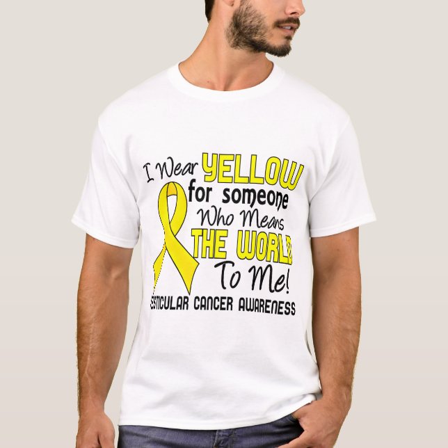 Camiseta Significa-me o mundo o cancer 2 Testicular (Frente)