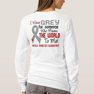 Camiseta Significa-me o mundo o diabetes 2 juvenil