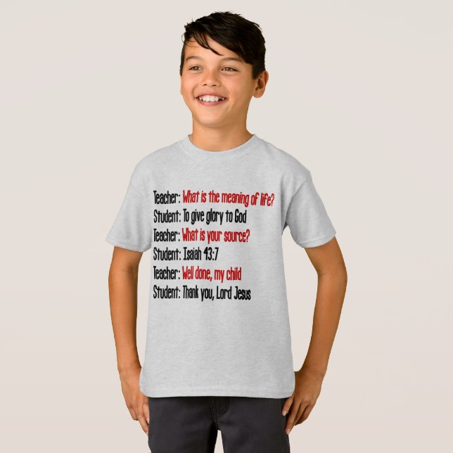 Camiseta Significado do t-shirt do 43:7 de Isaiah da vida (Frente Completa)