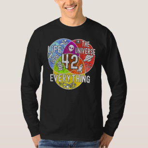 Camiseta Significado Engraçado e Nerd da Vida 42 Diagrama d