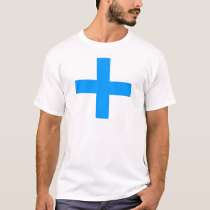 Camiseta Significados múltiplos transversais azuis