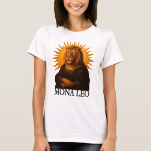 Camiseta signo do zodíaco de Leão astrologia leão mona lisa