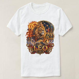 Camiseta Signo Zodiacal Leão Leão Celestial Astrologia Horó