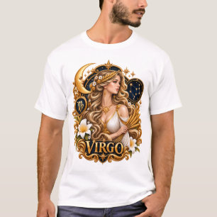 Camiseta Signo Zodiacal Virgem Astrologia Celestial Donzela