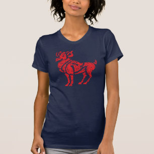 Camiseta Signo Zodíaco Áries Grunge 21 de Março - 19 de Abr