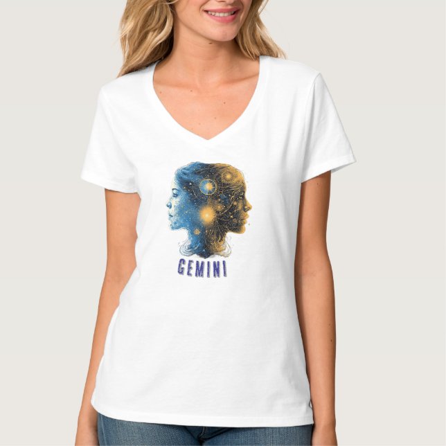 Camiseta Signo Zodíaco de Gêmeos (Frente)