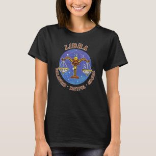Camiseta Signo Zodíaco de Libra Equilibrado Diplomático Soc
