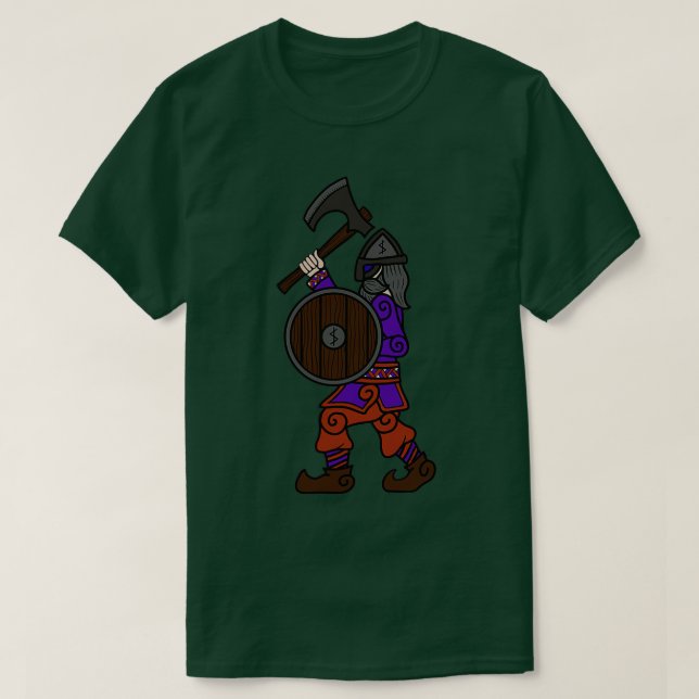 Camiseta Sigurd ax and shield man (Frente do Design)