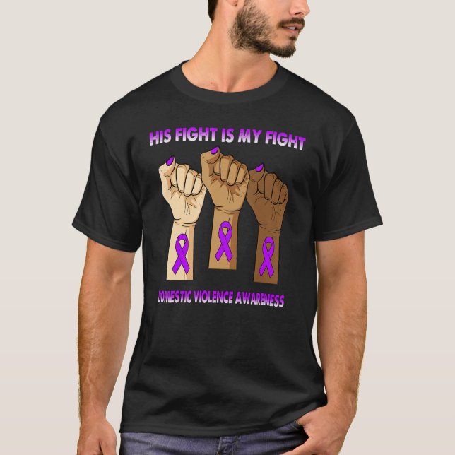 Camiseta Silence Hand His Fight Is My Fight Domestic Violen (Frente)