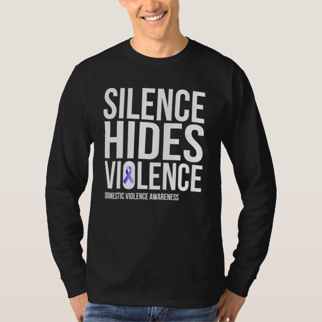 Camiseta Silence Hides Violence Domestic Violence Awareness (Frente)