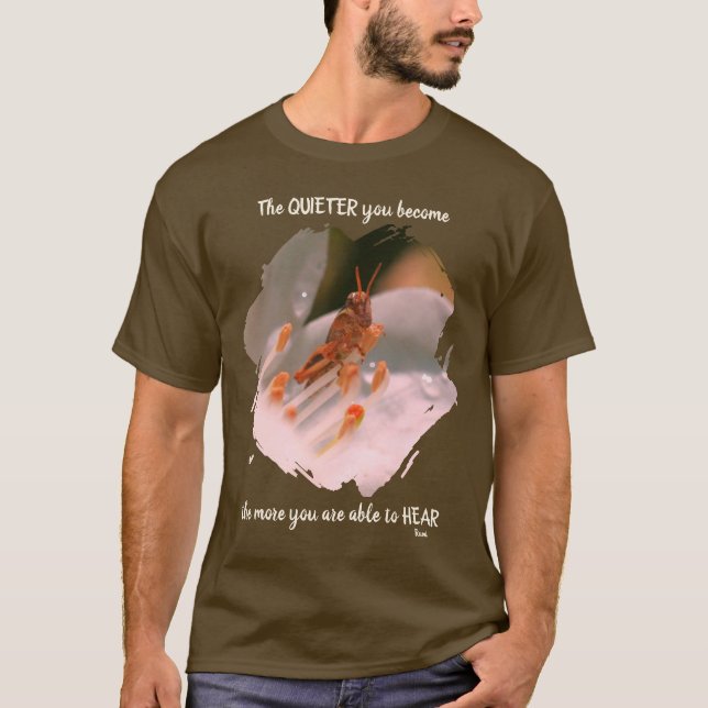 Camiseta Silence Inspirational Rumi Quote   (Frente)