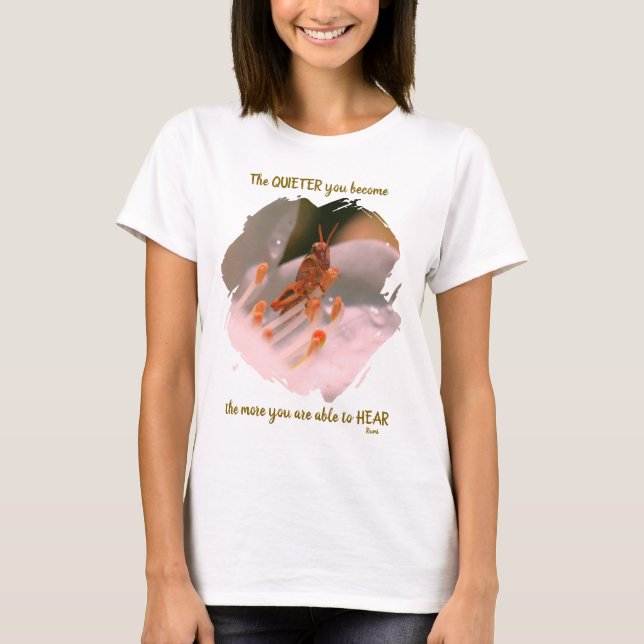 Camiseta Silence Inspirational Rumi Quote   (Frente)