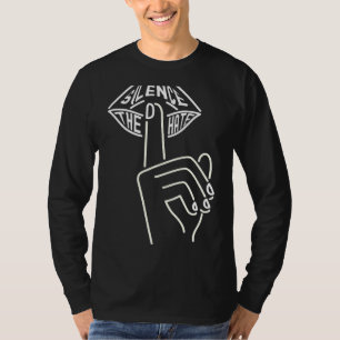 Camiseta Silenciar o ódio e parar o ódio