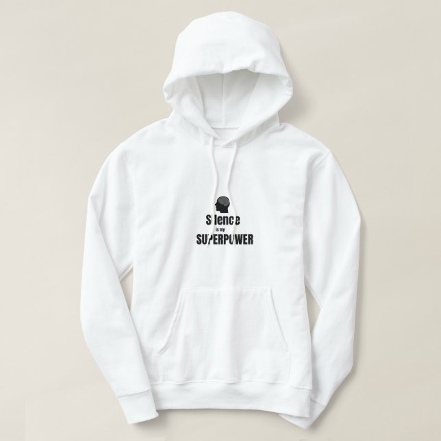 Camiseta Silêncio É Meu Superpoder (Frente do Design)