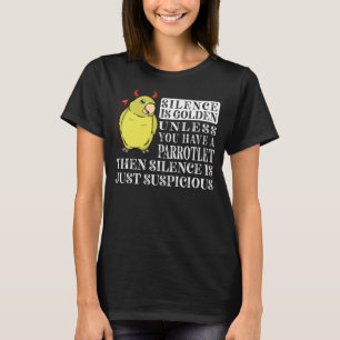 Camiseta Silêncio É Ouro Papagaio Amarelo