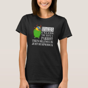 Camiseta Silêncio É Ouro Papagaio I Amazônia Laranja