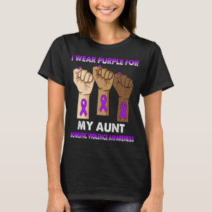 Camiseta Silêncio Mão Eu Visto Roxo Para Minha Tia Doméstic