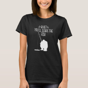 Camiseta Silêncio Você Assusta A Pesca De Gelo De Peixe