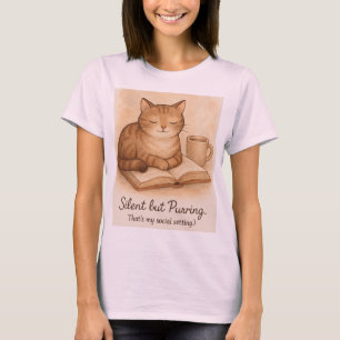 Camiseta Silencioso, mas Roncando  – Amante de Gatos Aconch