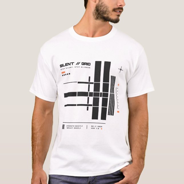 Camiseta Silent Grid | Quiet Signal Division (Frente)