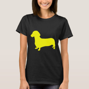 Camiseta Silhouette Amarelo Dachshund
