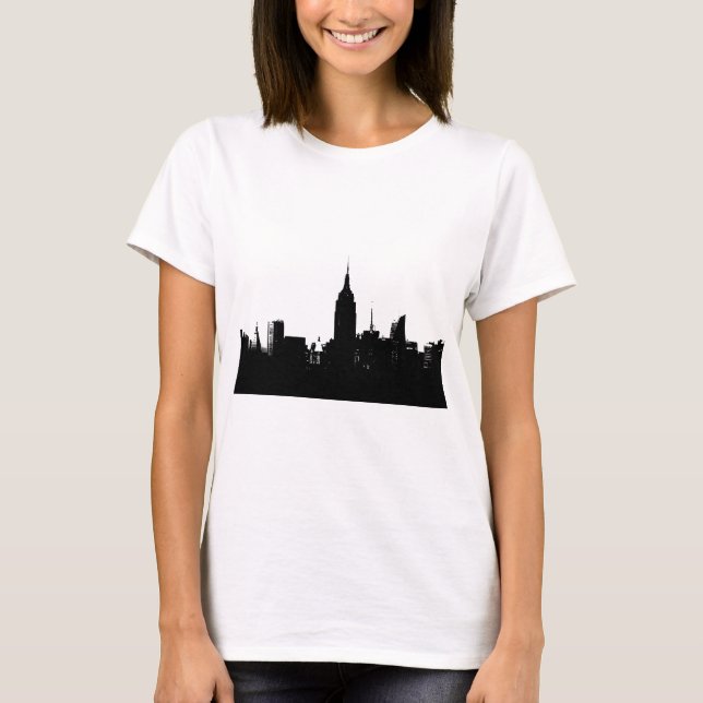 Camiseta Silhouette Black White New York (Frente)