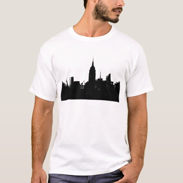Camiseta Silhouette Black White New York (Frente)