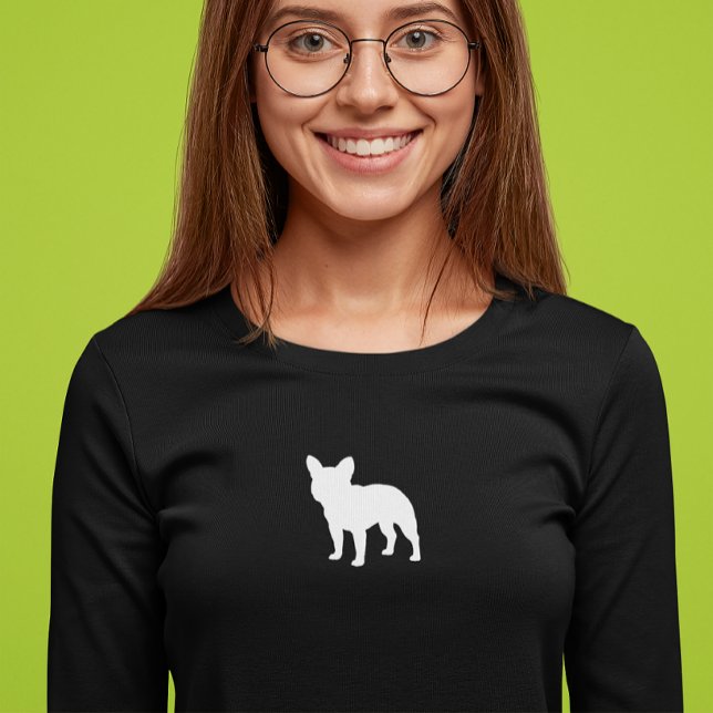 Camiseta Silhouette Bulldog Francês | Frenchie Dog Lover (Criador carregado)