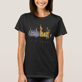 Camiseta Silhouette Colorful de Nova York