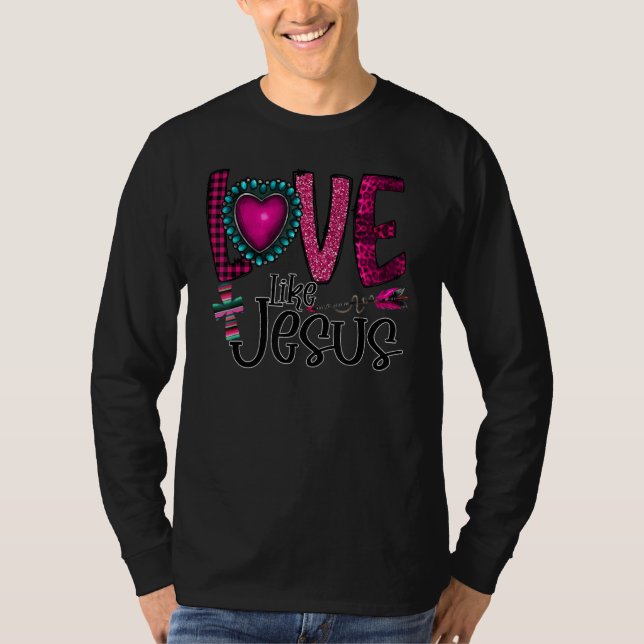 Camiseta Silhouette Costume Love Like Jesus, Christian Vale (Frente)