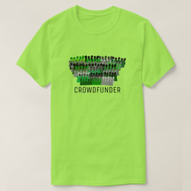 Camiseta Silhouette Crowd Design, Crowdfunder, Crowdfunding (Frente do Design)