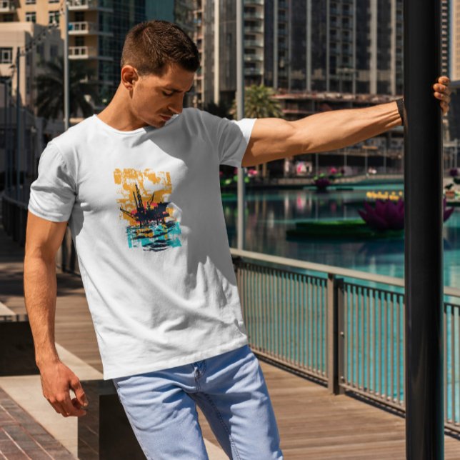 Camiseta Silhouette da estação de óleo (Criador carregado)