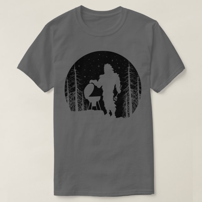 Camiseta Silhouette de acampamento (Frente do Design)